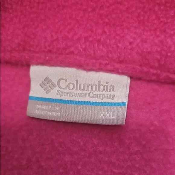 Womens XXL Columbia Pink Fleece Jacket - Picture 2 of 3